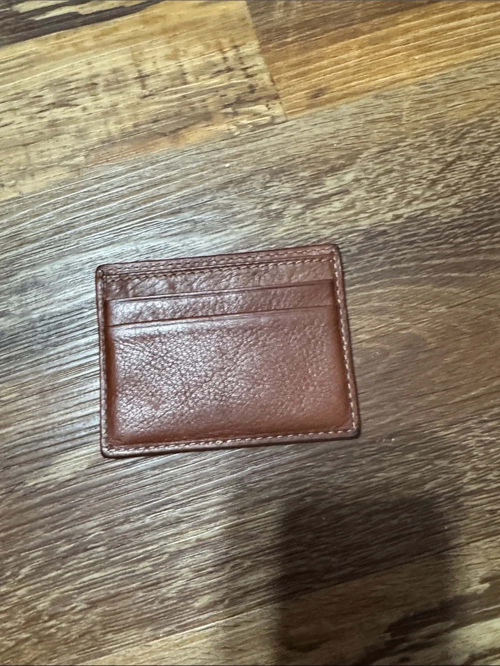 Fossil Tan Leather Slim Card Holder